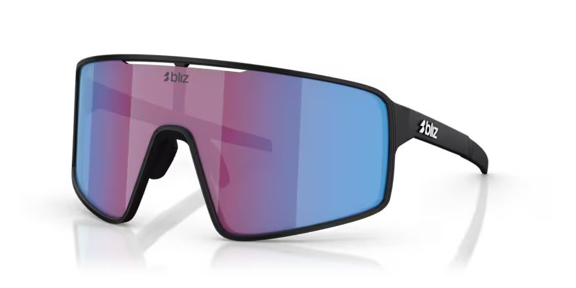 Bliz P001 - Matte black, Rose/violet mirror blue