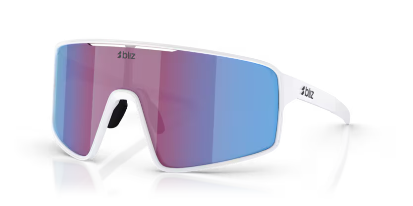 Bliz P001 - Matte White, Rose/violet mirror blue