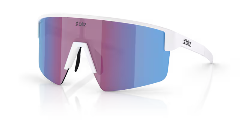 Bliz P004 - Matte white, Rose/violet mirror blue